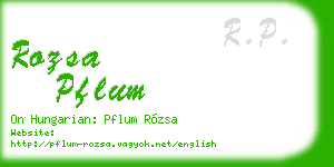 rozsa pflum business card